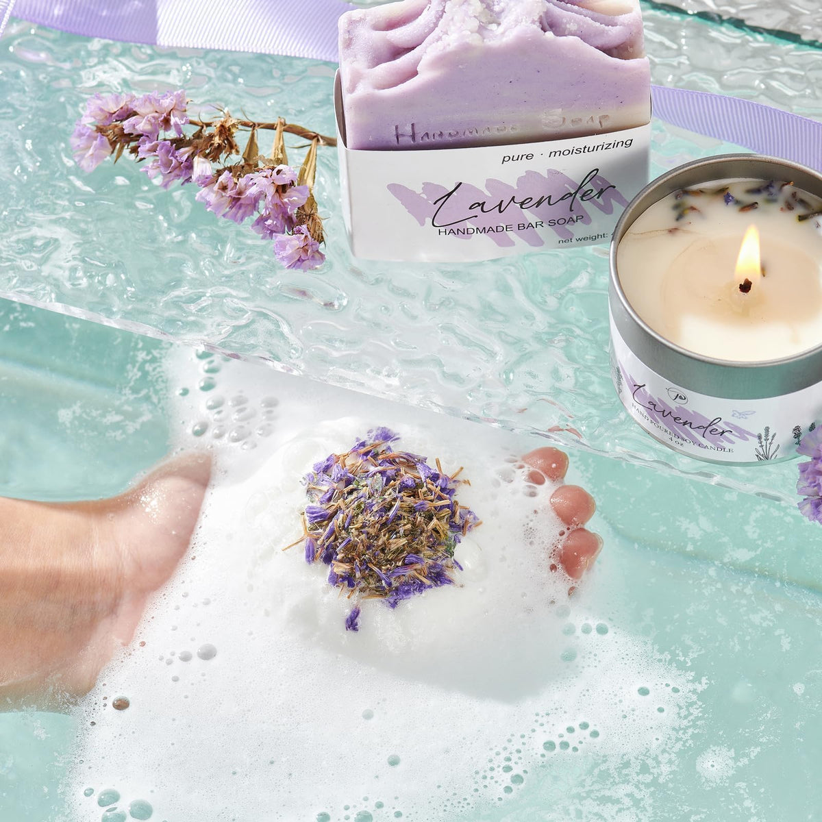 Rose and raspberry hand cream in peacoeye Spa Bath Gift Basket