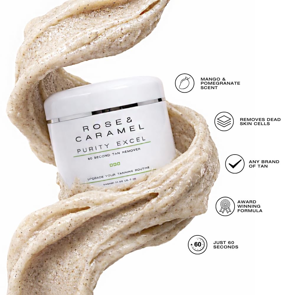 Rose & Caramel Purity Excel 60 Second Self Tan Remover 480g back view