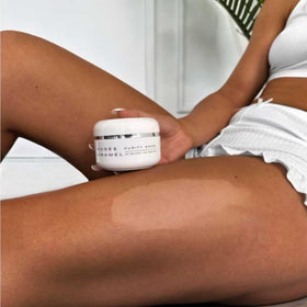 Rose & Caramel Purity Excel Self Tan Removing Scrub 200ml side view