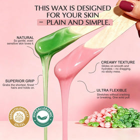Rose wax beads for hair removal in GIRLEARLE kit