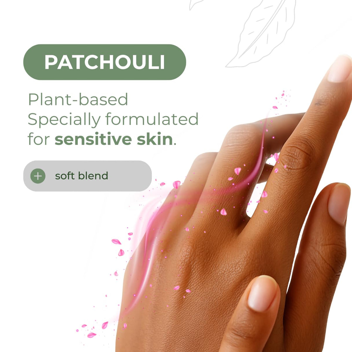 Roses Natural Patchouli scent beads on bed linens