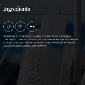 ROUND LAB 1025 Dokdo Toner back view showing ingredients
