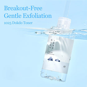 ROUND LAB 1025 Dokdo Toner in a skincare routine setting