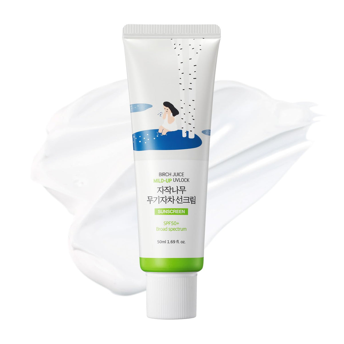 ROUND LAB Birch Juice Mild-up UV LOCK SPF 50+ Sunscreen front view