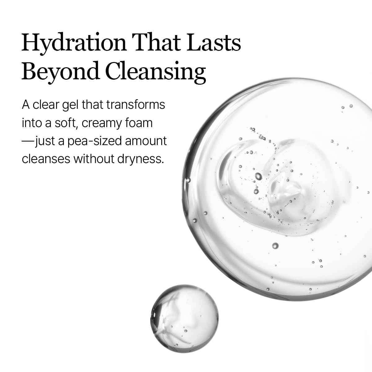 ROUND LAB Birch Juice Moisturizing Cleanser with lather on hand