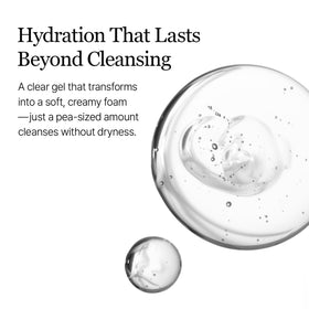 ROUND LAB Birch Juice Moisturizing Cleanser with lather on hand