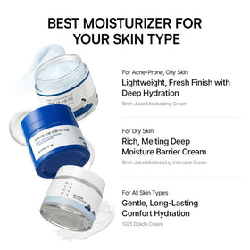 ROUND LAB Birch Juice Moisturizing Cream with other skincare products