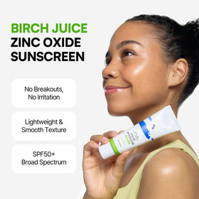 ROUND LAB Birch Juice Sunscreen texture on skin