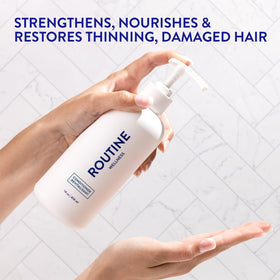 Routine Wellness Anti-Thinning Deep Conditioner back view showing ingredients