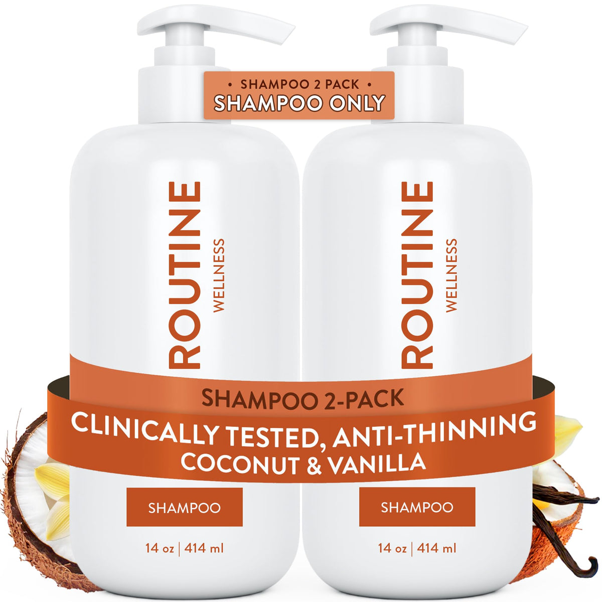 Routine Wellness Anti-Thinning Shampoo Coconut & Vanilla front view