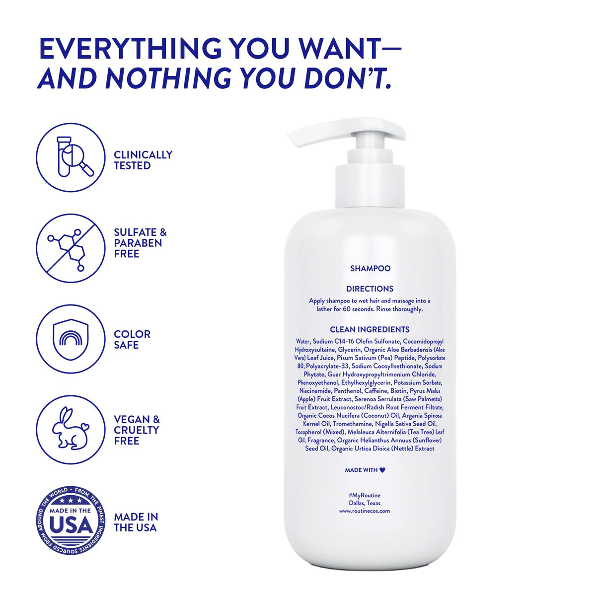 Routine Wellness Anti-Thinning Shampoo packaging details