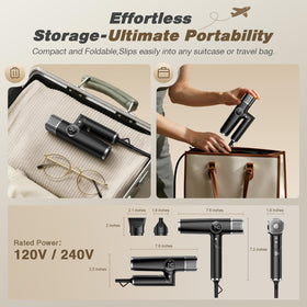 ROUUO hair dryer in storage bag