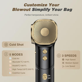 ROUUO Hair Dryer with cold shot button