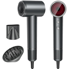 ROUUO Professional Ionic Hair Dryer front view with diffuser