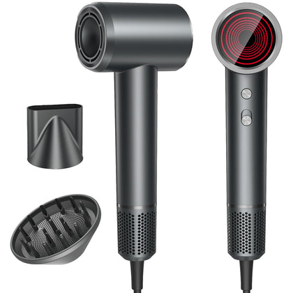 ROUUO Professional Ionic Hair Dryer front view with diffuser
