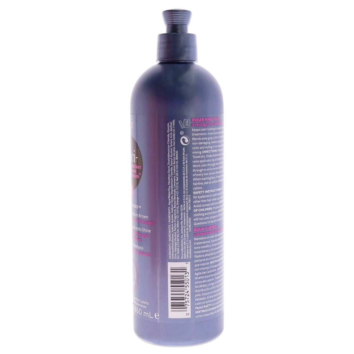 Roux Fanci-Full Rinse Chocolate Kiss bottle back view