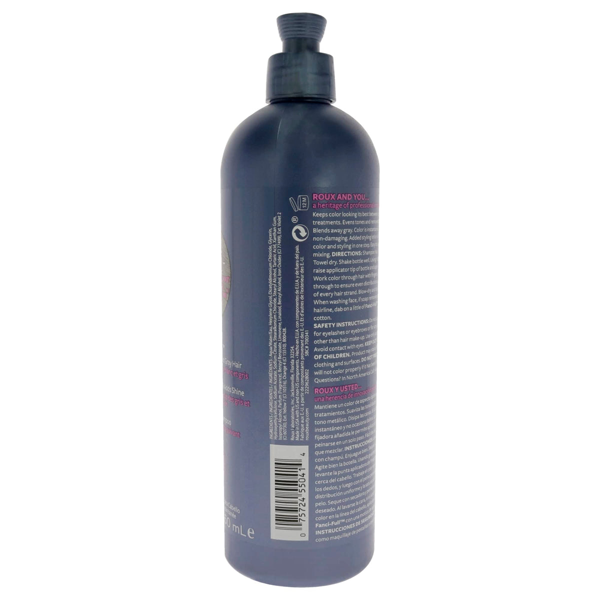 Roux Fanci-Full Rinse Instant Hair Color 41 True Steel packaging side view
