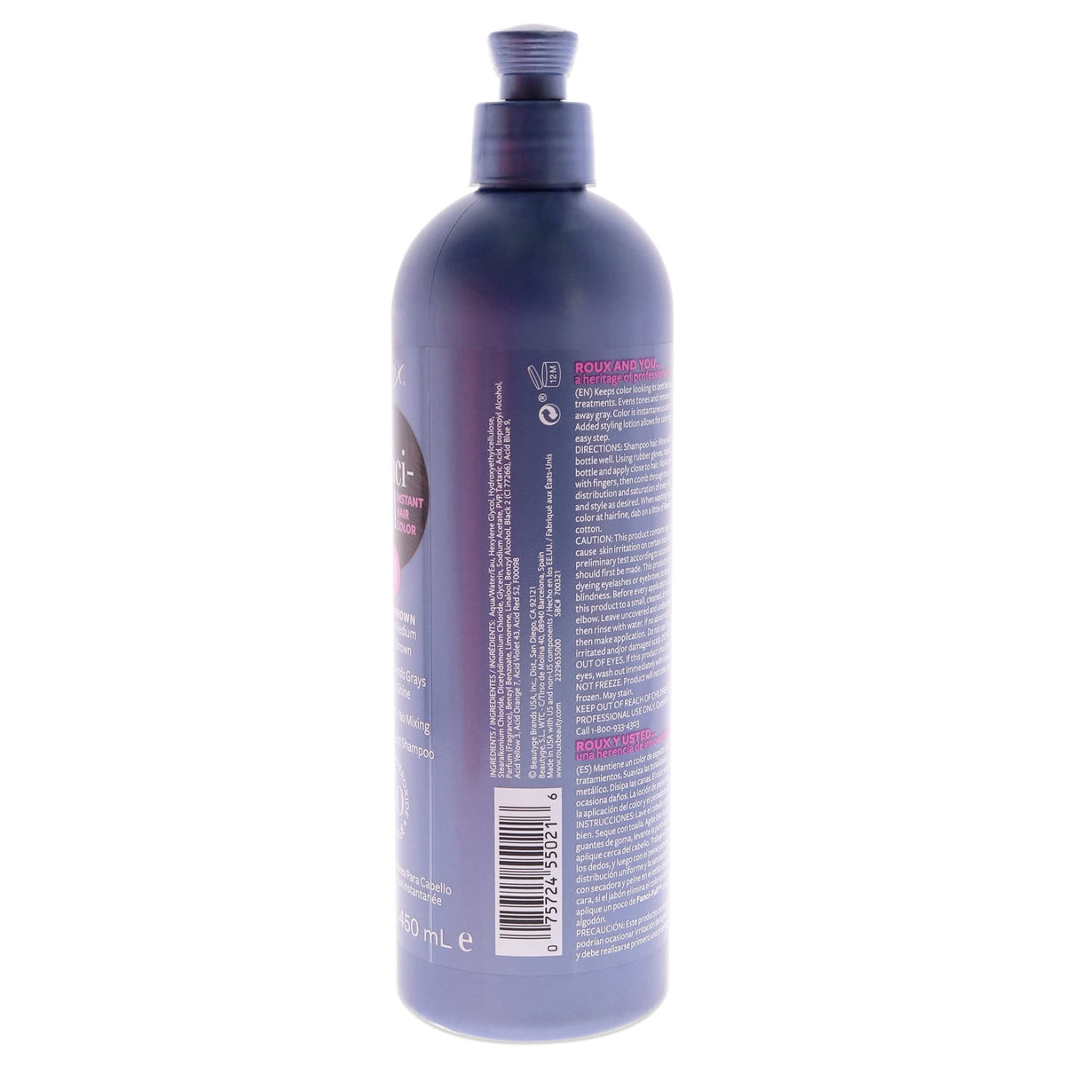 Roux Fanci-Full Rinse Plush Brown 15.2 fl oz packaging details