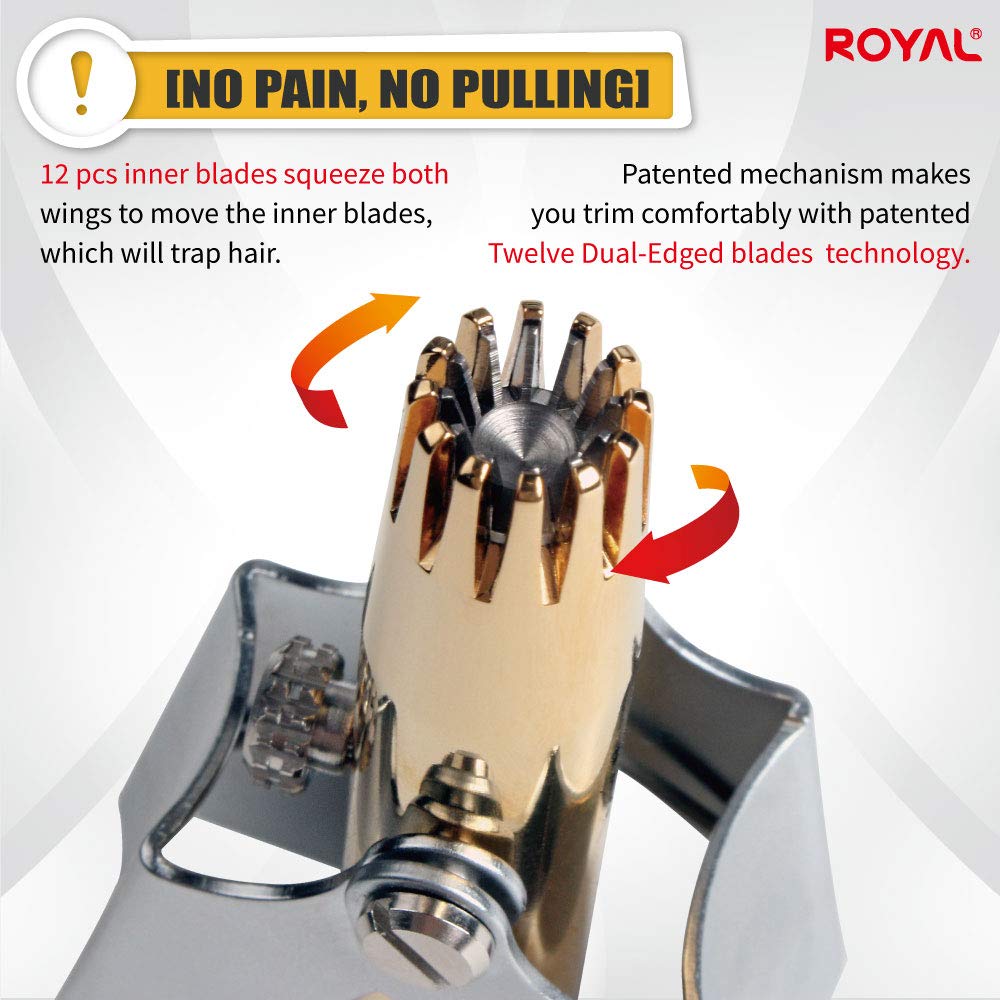 ROYAL Birdie Manual Nose Hair Trimmer side view
