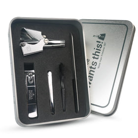 ROYAL Nose Hair Trimmer Set including nail clippers and tweezers