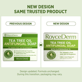 Roycederm Antifungal Bar Soap being used in the shower