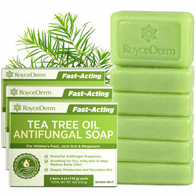 Roycederm Antifungal Bar Soap front view with tea tree oil scent
