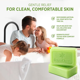 Roycederm Antifungal Bar Soap showing texture