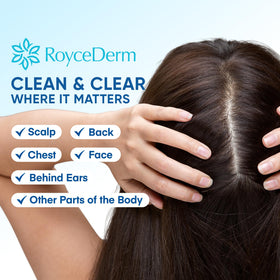 Roycederm calming serum application on scalp