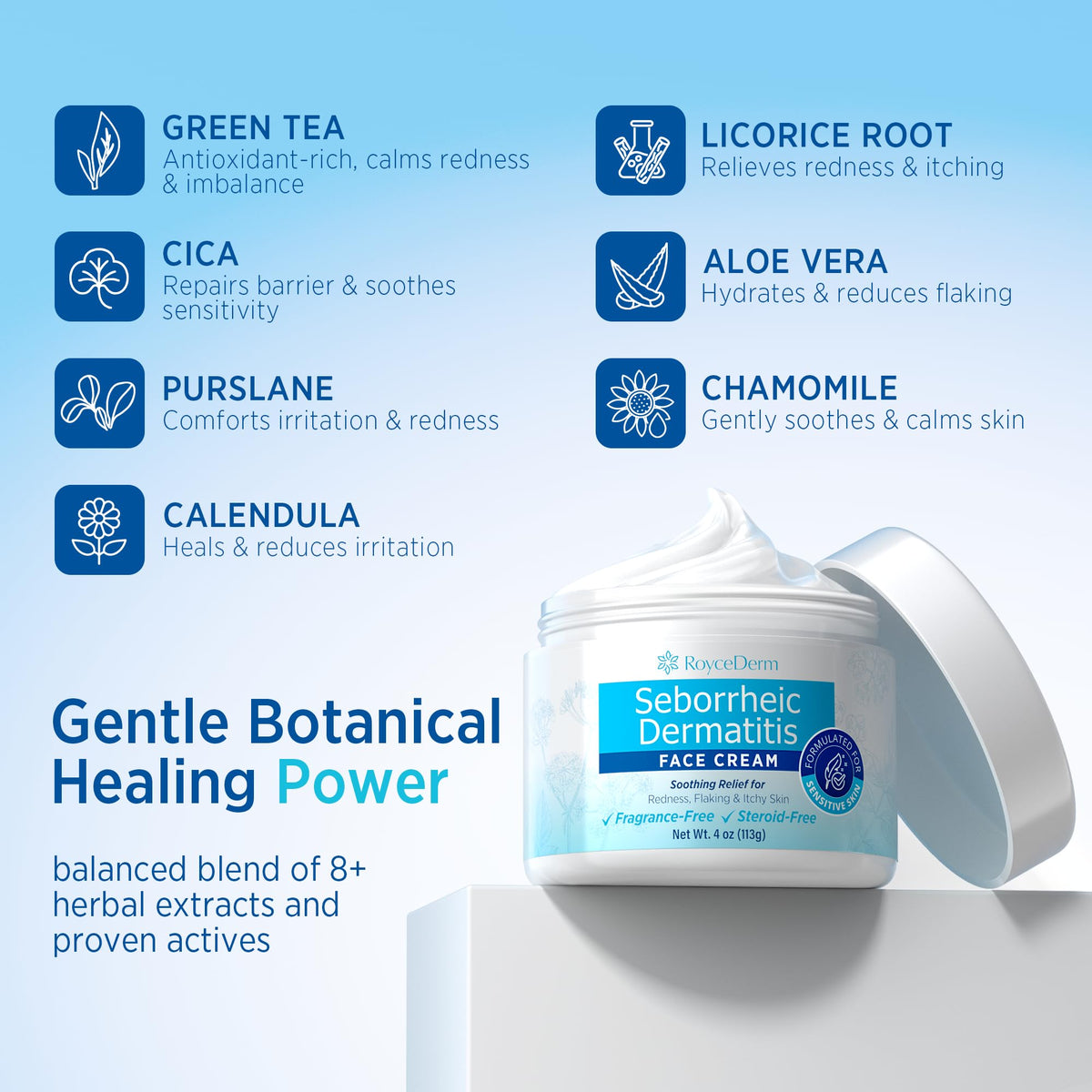 Roycederm Face Cream texture on hand