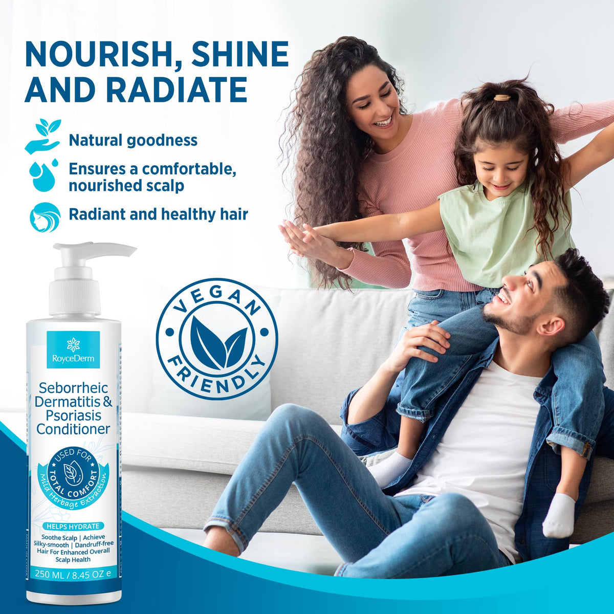 Roycederm Scalp Care Conditioner application process