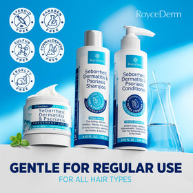 Roycederm Scalp Therapy System conditioner being applied