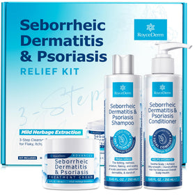 Roycederm Scalp Therapy System cream, shampoo, and conditioner set