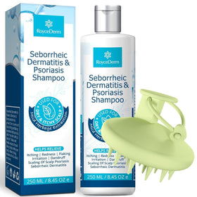 Roycederm Seborrheic Dermatitis Shampoo and Scalp Massager Brush set
