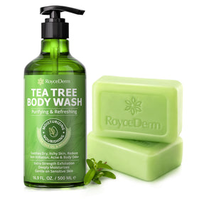 Roycederm Tea Tree Body Wash bottle front view