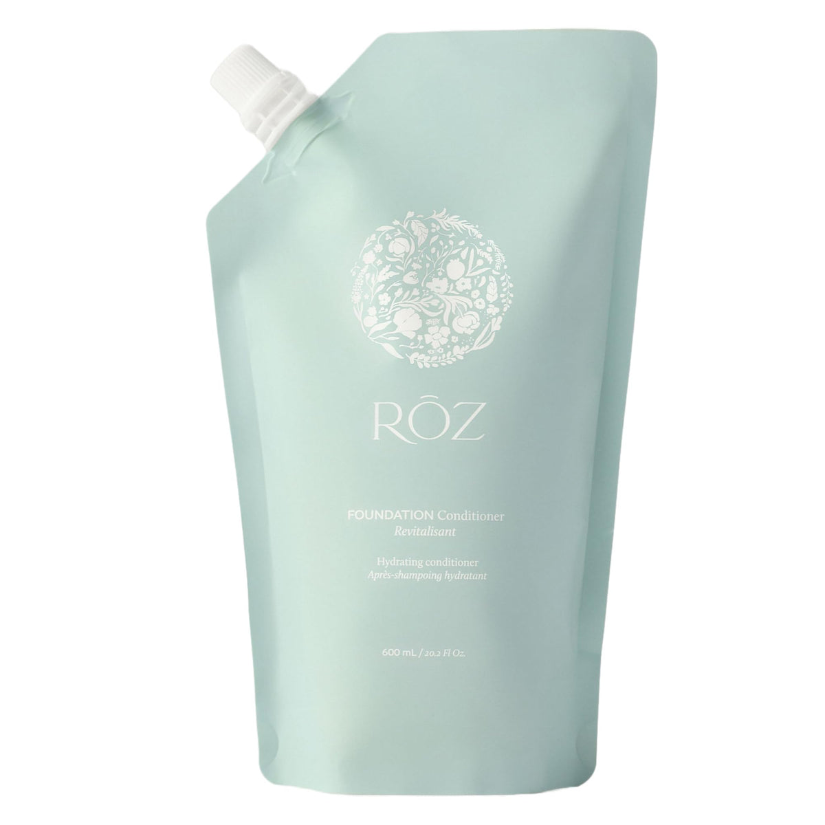 RŌZ Foundation Conditioner Refill Pouch front view with eco-friendly packaging