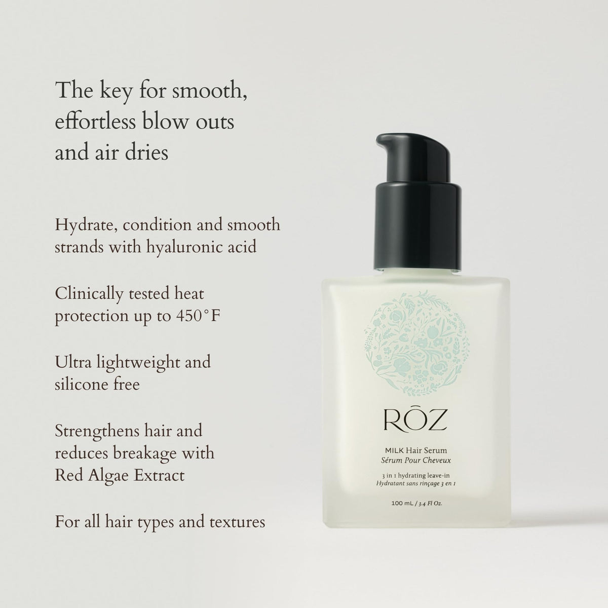 RŌZ Lightweight Leave-In Conditioner packaging details