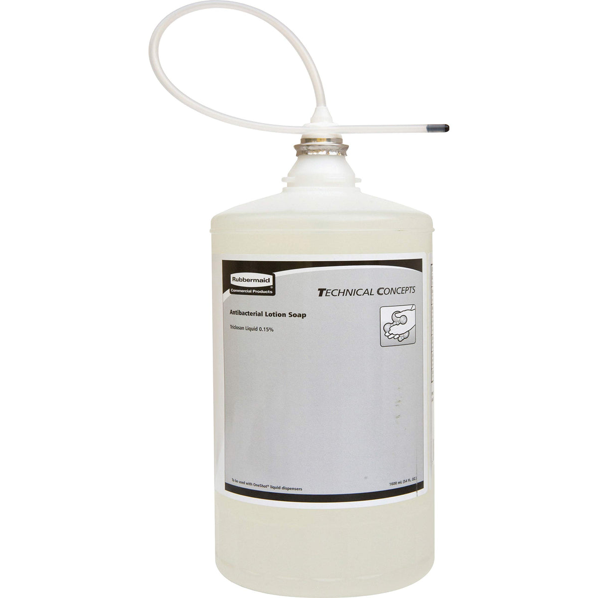 Rubbermaid Commercial Products OneShot Antibacterial Lotion Hand Soap Refill 800mL front view