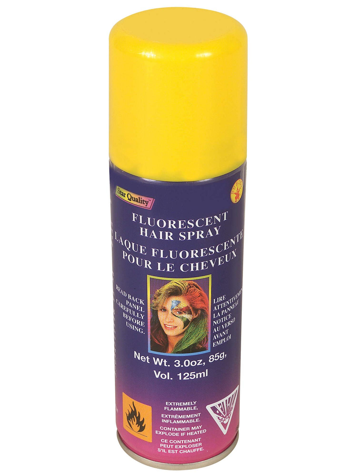 Rubies Yellow Haircolor Costume Hairspray 3 Ounce can front view