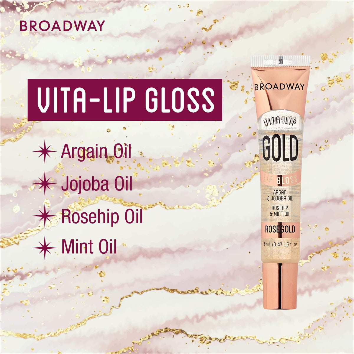 Ruby Kisses Vita-Lip Gloss with mint and coconut ingredients