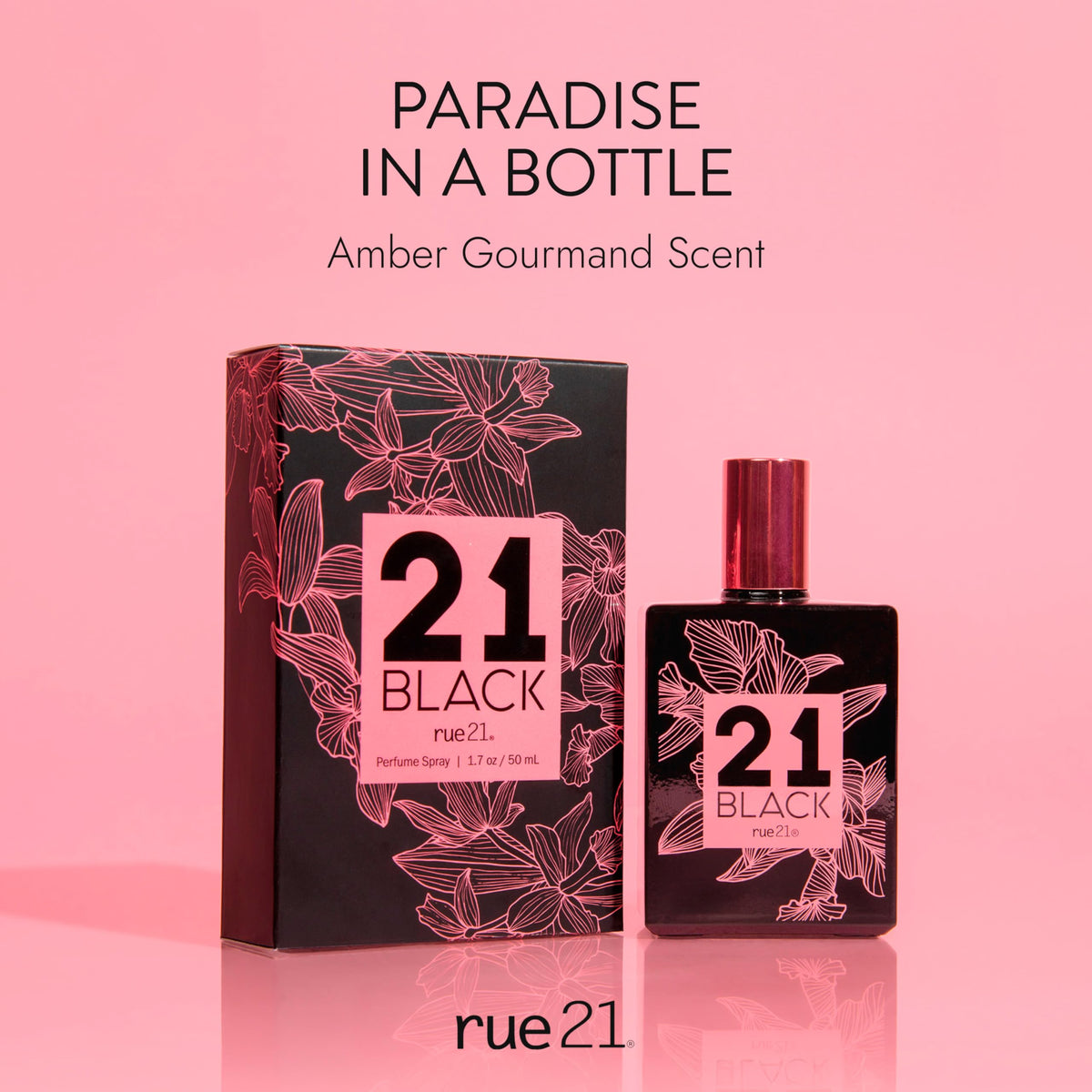 Rue 21 Black Eau De Parfum 1.7 fl oz packaging
