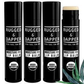 RUGGED & DAPPER Lip Balm for Men 4 pack front view