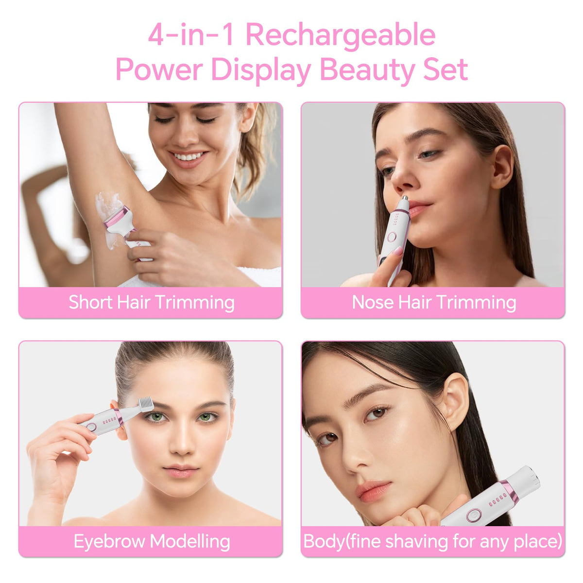 RUIBO Electric Razor for Women in a stylish travel case