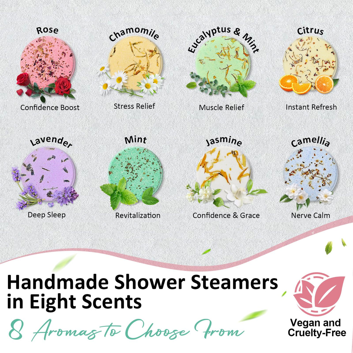 RUSEMLE Shower Steamer tablet in Citrus scent