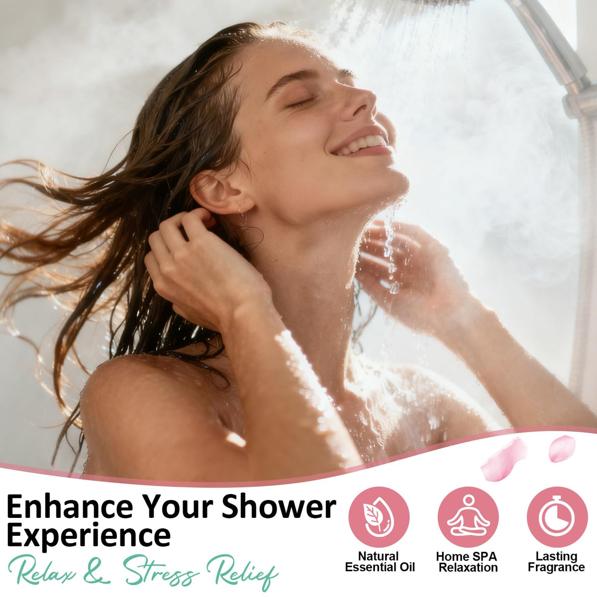 RUSEMLE Shower Steamer tablet in Rose scent