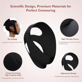 RUSHFORWARD Jawline Shaper Chin Strap adjustable hook-and-loop straps