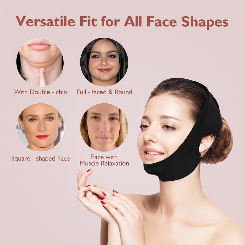 RUSHFORWARD Jawline Shaper Chin Strap close-up of fabric