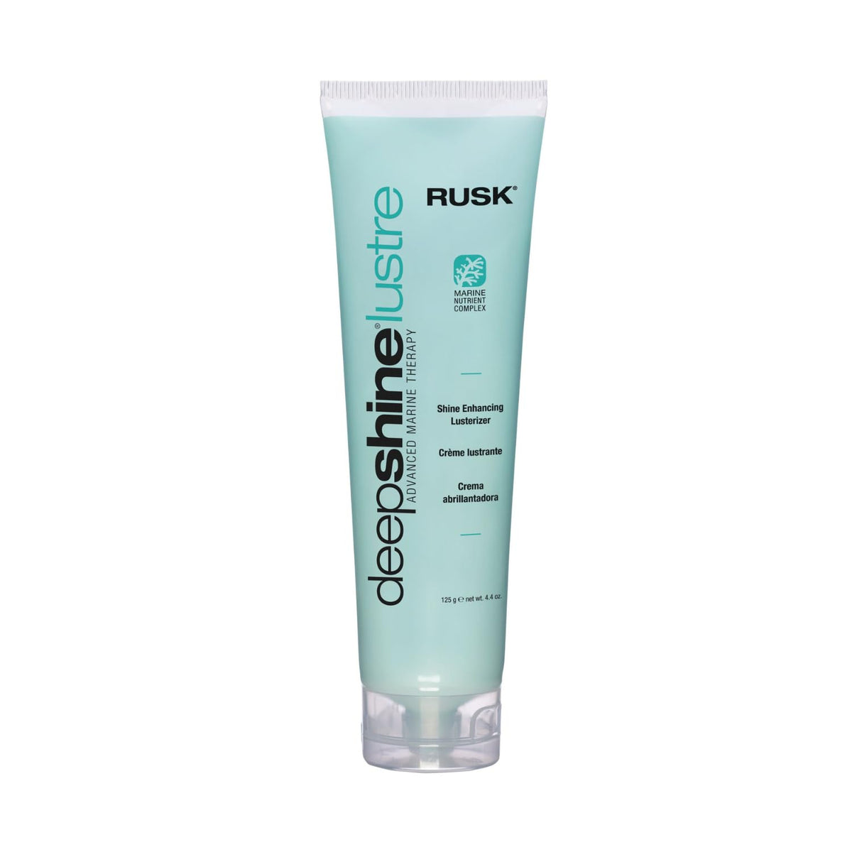 RUSK Deepshine Lustreizer 4.4 oz front view with packaging