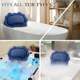 RUVINCE Bath Pillow dark blue texture close-up
