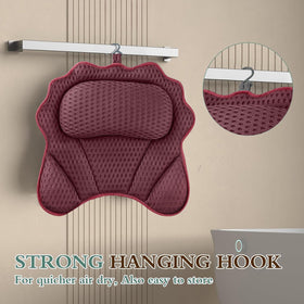 RUVINCE bath pillow hanging on a towel rack