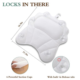 RUVINCE bath pillow in a relaxing bathtub setting